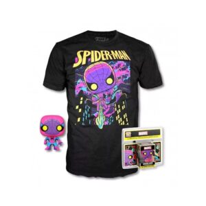 Funko Pop! and Tee Marvel Spiderman Black Light M
