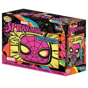 Funko Pop! and Tee Marvel Spiderman Black Light L
