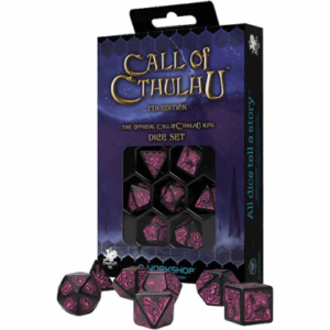 Set Dados Call of Cthulhu Black Magenta Set
